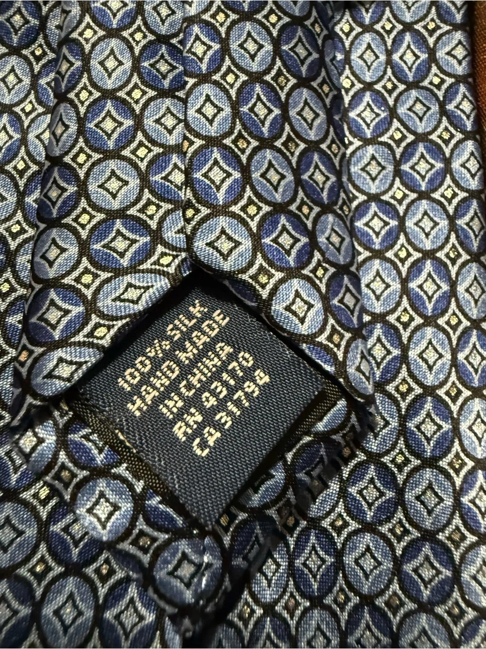 John Ashford Blue and Brown Patterned Silk Neckties